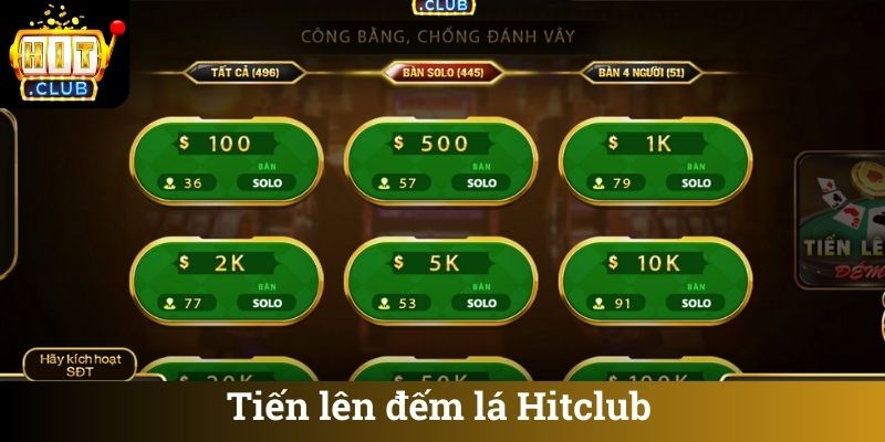 Tien len dem la Hitclub Tiến lên đếm lá Hitclub